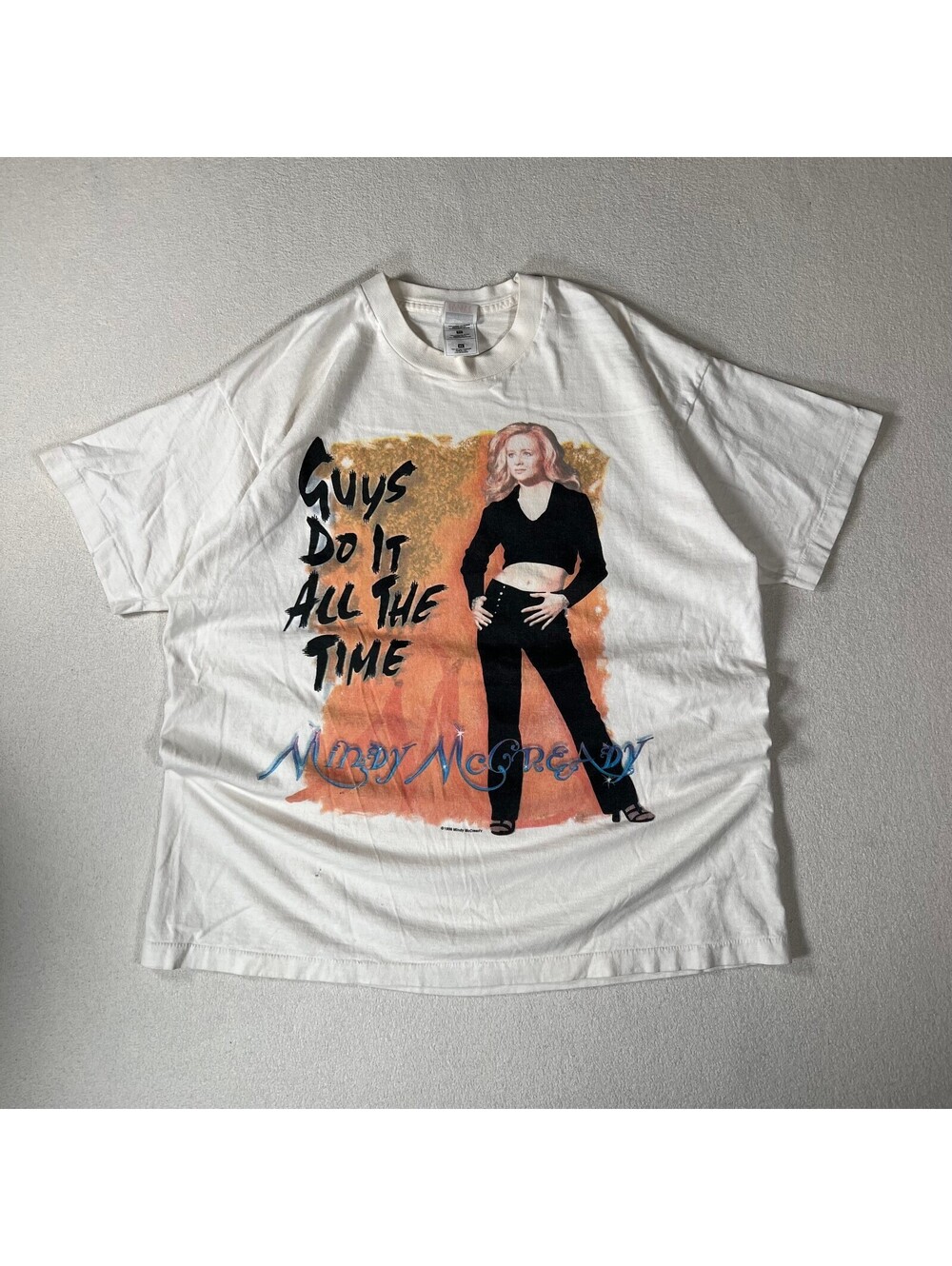 Vintage Mindy McCready Guys Do It All The Time White Graphic